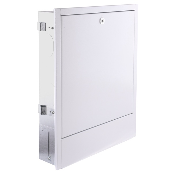 Коллекторный шкаф ECO TECHNOLOGY 440х580х110мм встраиваемый на 3 контура белый с замком ШКВ-01 000012548