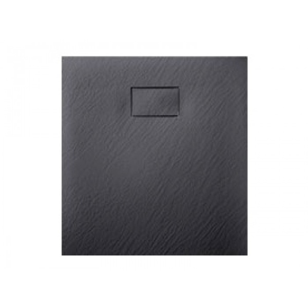 Піддон для душової кабіни ASIGNATURA Tinto 49837002 90x90x4см композитний із сифоном чорний