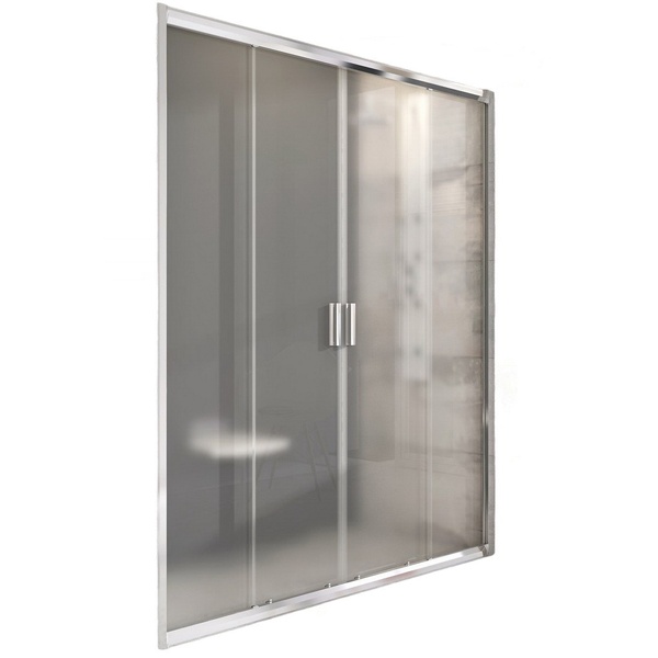 Двері скляні для душової ніші універсальні розсувні чотирисекційні RAVAK BLIX BLDP4-180 190x180см матове скло 6мм профіль хром 0YVY0C00ZG