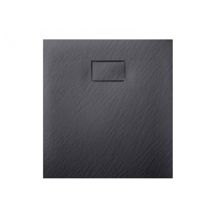 Піддон для душової кабіни ASIGNATURA Tinto 49837002 90x90x4см композитний із сифоном чорний
