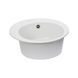 Мийка для кухні гранітна кругла PLATINUM 510 YARA 510x510x180мм без сифону біла PLS-A24805 4 з 5