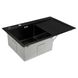 Мийка для кухні із нержавіючої сталі прямокутна PLATINUM Handmade PVD 780x500x230мм матова 1.2мм чорна із сифоном PLS-A33656 3 з 5