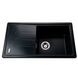 Мийка на кухню зі штучного каміння прямокутна GLOBUS LUX LUGANO 435мм x 780мм чорний без сифону 000021512 1 з 5