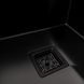 Мийка для кухні із нержавіючої сталі квадратна PLATINUM Handmade PVD 500x500x230мм матова 1мм чорна із сифоном PLS-A40746 5 з 6
