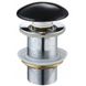 Донный клапан Click-Clack для раковины MEXEN 65мм без перелива керамический 1 1/4" глянцевый черный MEX-79910-75 1 из 2