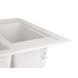 Кухонна мийка керамогранітна прямокутна LIDZ WHI-01 495мм x 610мм білий на півтори чаші без сифону LIDZWHI01615500200 5 з 7