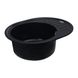 Мийка для кухні гранітна овальна PLATINUM 6250 SOUL 620x500x220мм без сифону чорна PLS-A25098 3 з 5