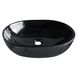 Раковина накладна на тумбу у ванну 480мм x 350мм VOLLE BLACK AMADEUS чорний овальна 13-06-06Black 1 з 2