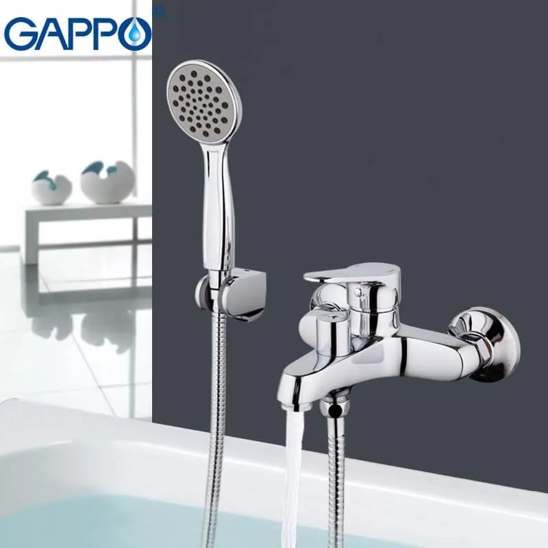 Cмеситель для ванны однорычажный с коротким изливом GAPPO хром латунь G3236